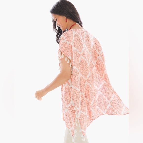 Chico’s Tassel Detail Poncho Tunic Top Size S/M - Picture 1 of 9